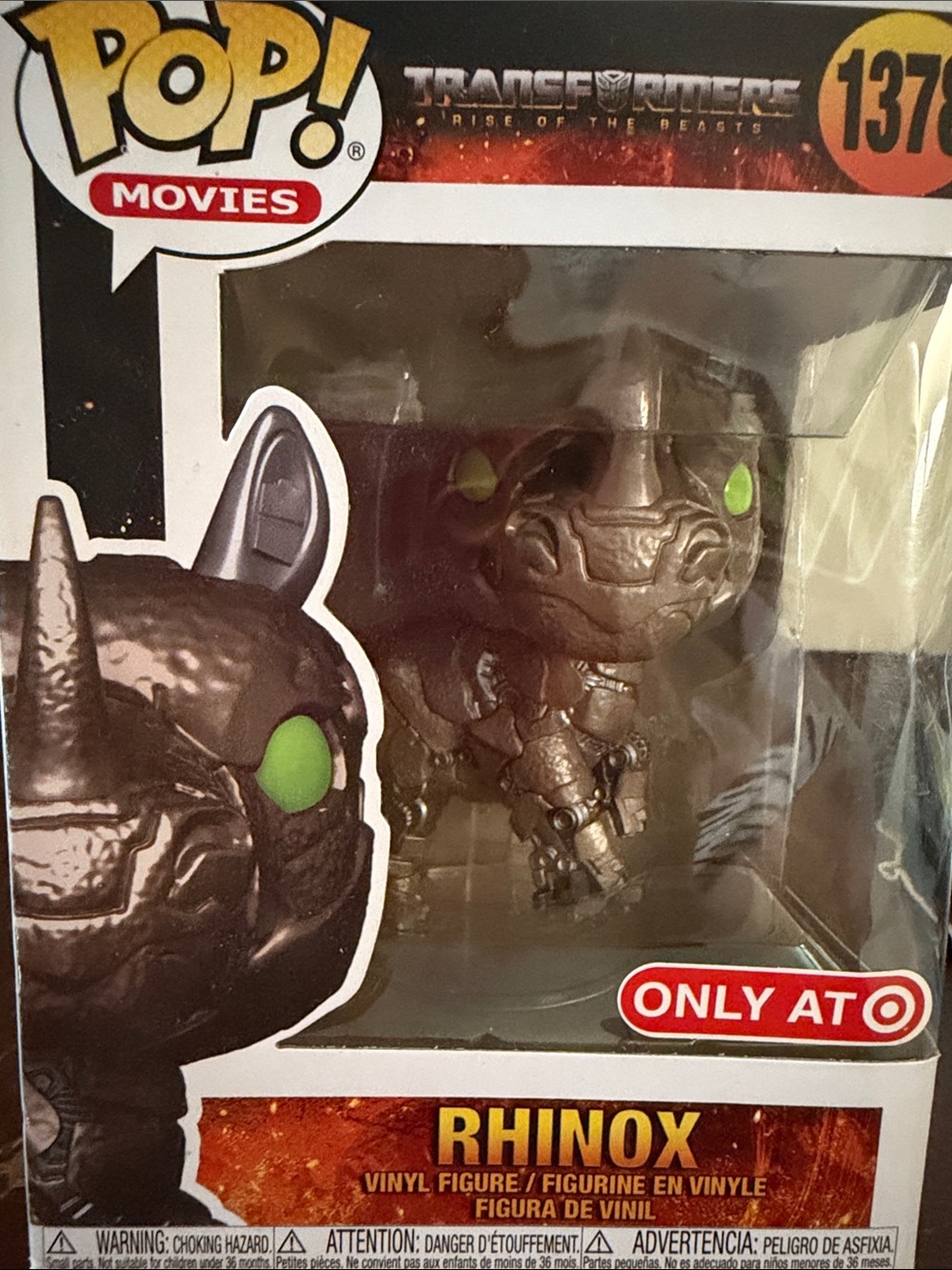 Funko POP! Movies Rhinox Vinyl Figure — Metallic Brown with Green Eyes